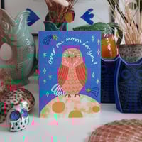 Image 1 of Over the Moon Congratulations Card