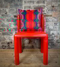 Image 4 of Velvet Totem Cushion Teal/Red