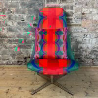 Image 1 of Velvet Totem Cushion Teal/Red