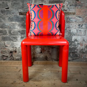 Image of NEW Velvet Totem Cushion Pink/Blue