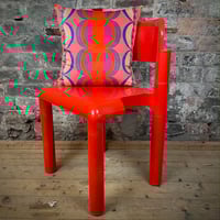 Image 3 of  Velvet Totem Cushion Pink/Blue