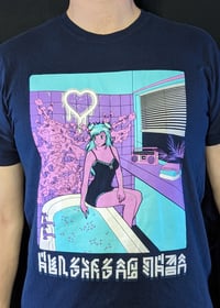 Image 3 of Bath Time Unisex Vaporwave Anime T-Shirt