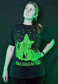 Image 2 of Cursed Cathedral Unisex Horror Fantasy T-Shirt