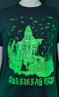 Image 3 of Cursed Cathedral Unisex Horror Fantasy T-Shirt