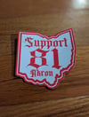 Ohio State Support 81 Akron Sticker 