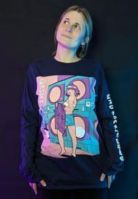 Image 1 of Launderette Unisex Anime Vaporwave Long-Sleeve Shirt