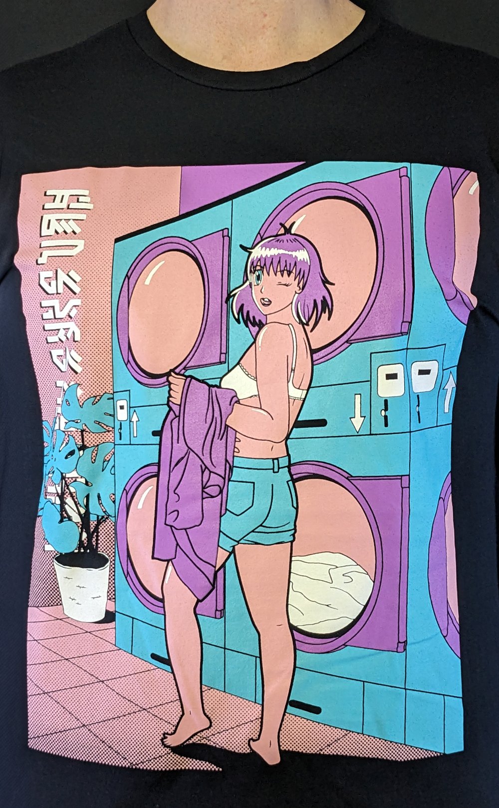 Launderette Anime Vaporwave Long-Sleeve Unisex T-Shirt