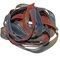 Image 2 of 1PC. LABYRINTH  42" hand dyed wrist wrap bracelet silk ribbon/by COLOR KISSED SILK