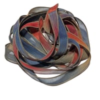 Image 4 of 1PC. LABYRINTH  42" hand dyed wrist wrap bracelet silk ribbon/by COLOR KISSED SILK