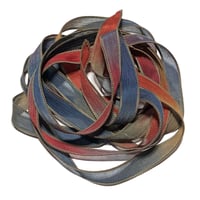 Image 5 of 1PC. LABYRINTH  42" hand dyed wrist wrap bracelet silk ribbon/by COLOR KISSED SILK