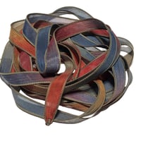 Image 3 of 1PC. LABYRINTH  42" hand dyed wrist wrap bracelet silk ribbon/by COLOR KISSED SILK