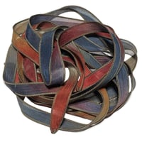 Image 1 of 1PC. LABYRINTH  42" hand dyed wrist wrap bracelet silk ribbon/by COLOR KISSED SILK