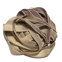 Image 3 of 1PC. SNAKESKIN 42" hand dyed wrist wrap bracelet silk ribbon/by COLOR KISSED SILK