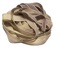Image 5 of 1PC. SNAKESKIN 42" hand dyed wrist wrap bracelet silk ribbon/by COLOR KISSED SILK