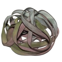 Image 2 of 1PC. PANDORA'S BOX 42" hand dyed wrist wrap bracelet silk ribbon/by COLOR KISSED SILK