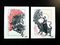 Image 1 of LIMITED TIME SALE - A Pair of "The Horsemen" and "Babylon" 8.5”x11” Fine Art Prints