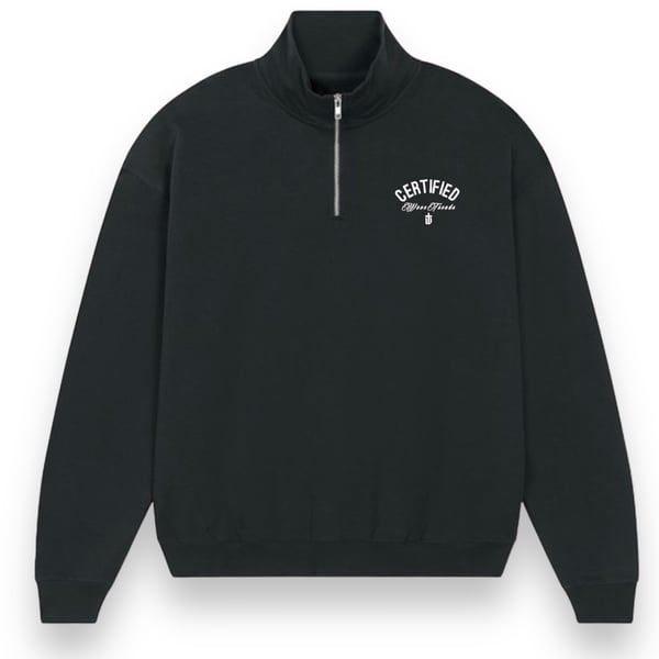 Image of BLACK ZIP SWEATSHIRT