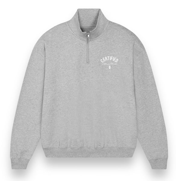 Image of HEATHER GREY ZIP SWEATSHIRT