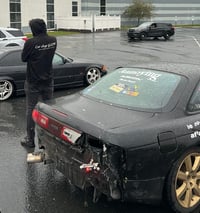 Image 2 of Annoying Team Racing! Rear windshield banner
