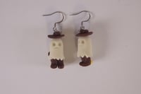 Image 2 of Ghost Cowboy Glow in the Dark Earrings 