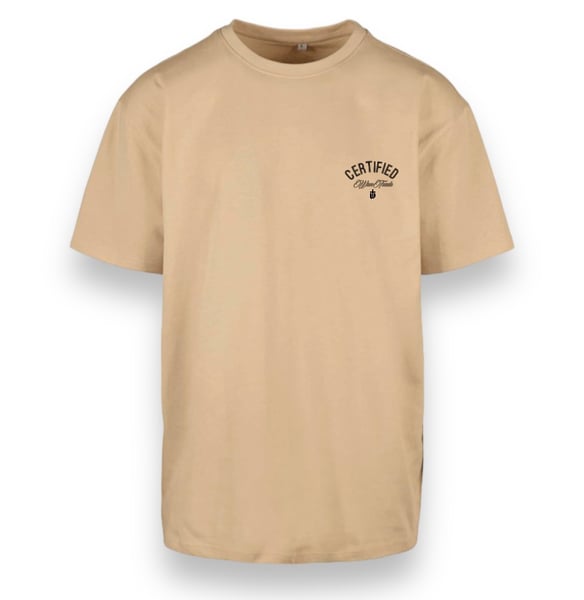 Image of BEIGE HEAVY OVERSIZED TEE