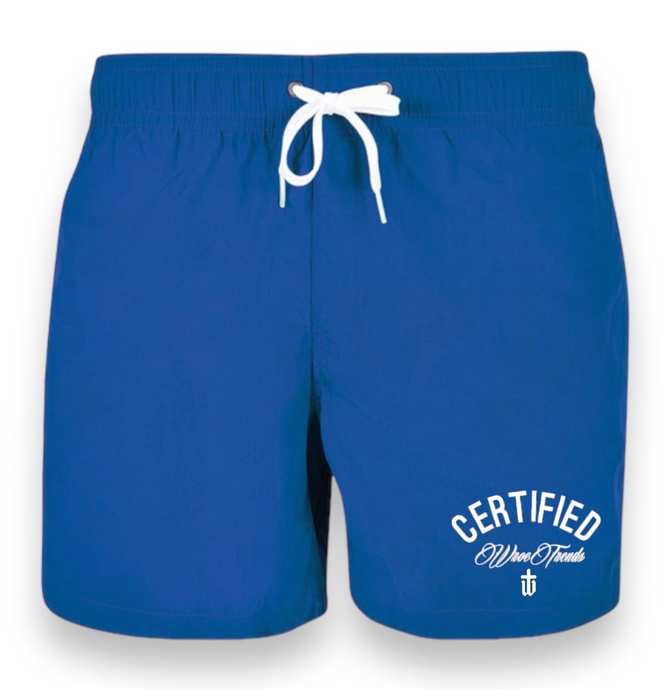 Image of BLUE SWIM SHORTS