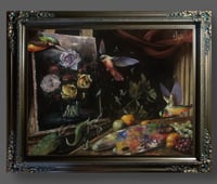 Image 2 of "Birds painting flowers" Original painting