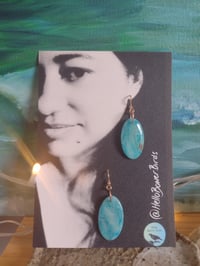 Image 3 of Blue Ocean Dangles - Oval