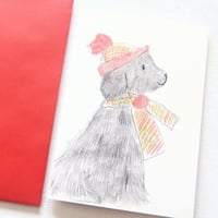 Image 1 of Blank Card. Art Card. Carol the Dog.