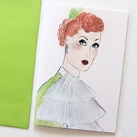 Image 1 of Blank Card. Art Card. Lucy.
