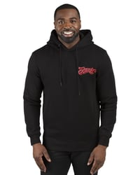 Image 3 of Black Hoodie with Chenille Jesus Logo