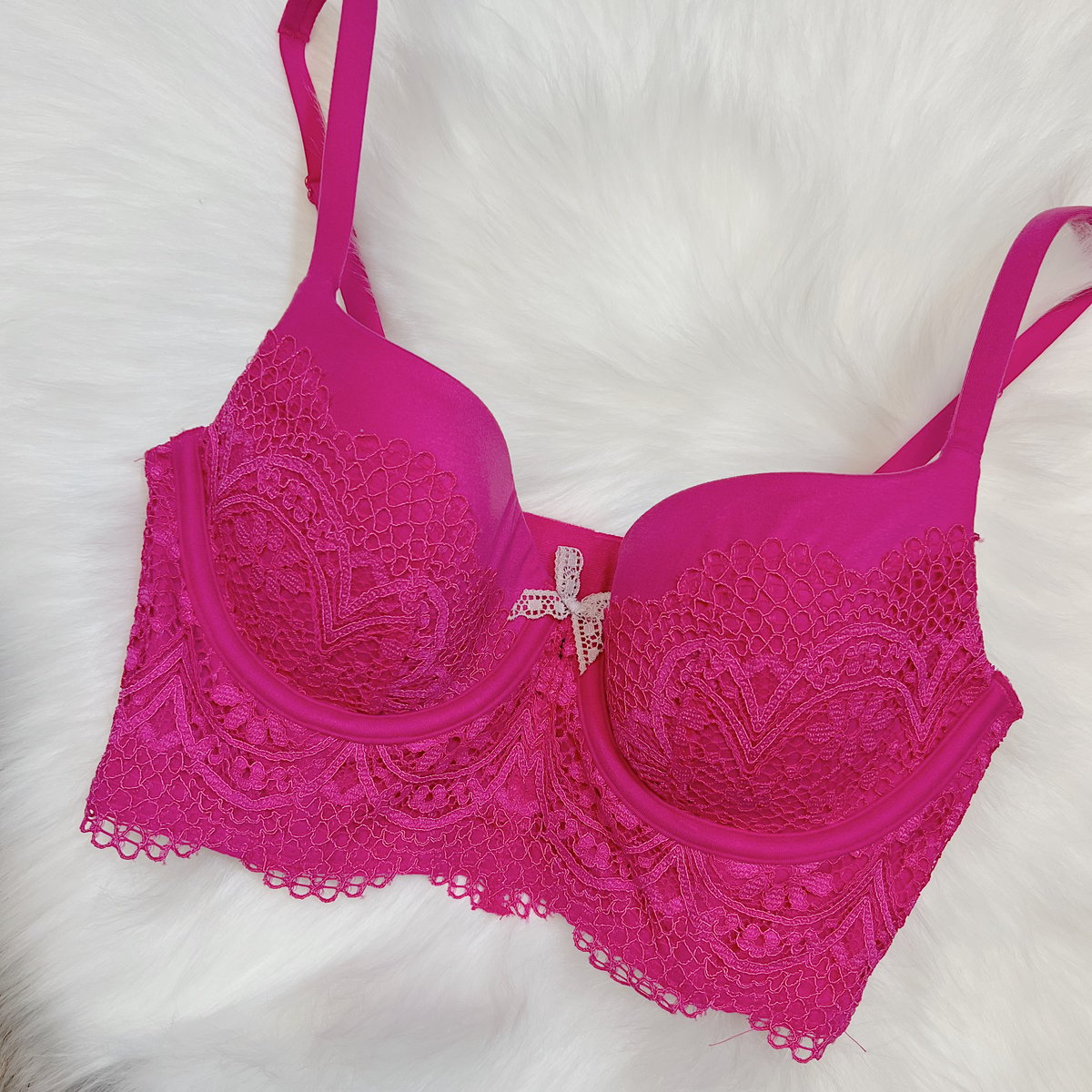 Victoria’s Secret Body By Victoria Perfect Shape Size 34B Mauve Pink Lace  Bra