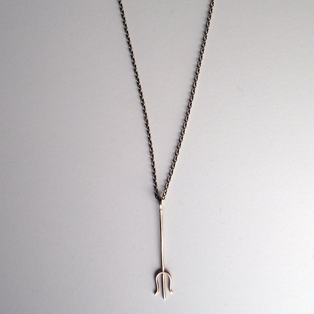 Image of Silver Trident Necklace (handmade by Zac Little)