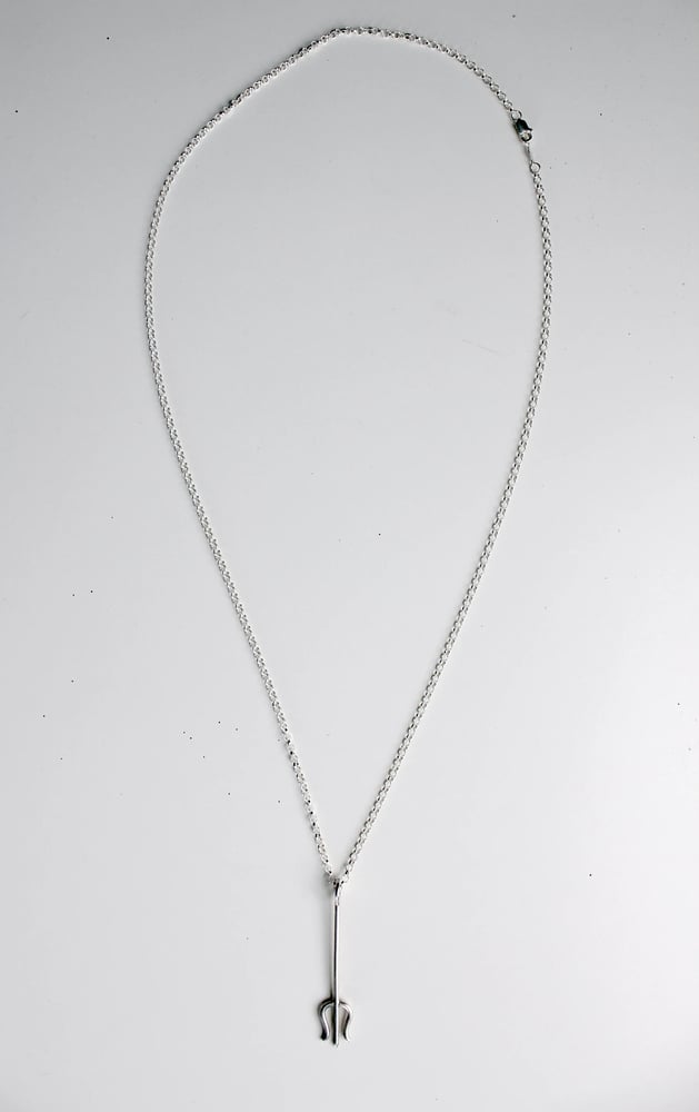 Image of Silver Trident Necklace (handmade by Zac Little)