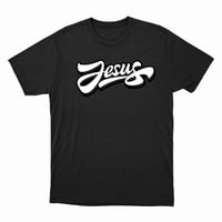 Image 2 of Tee with White, Gray and Black Jesus Logo