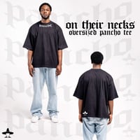 Image 1 of On Their Necks Oversized Pancho Tee x BLACK