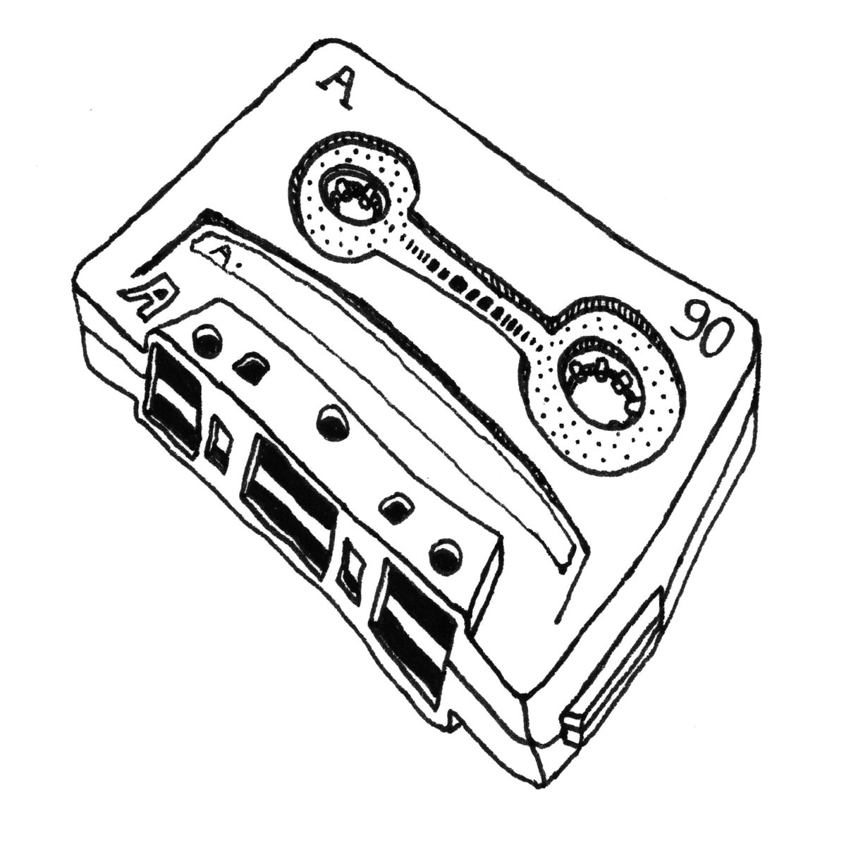 Image of Cassette - Dessin original (10x10cm)