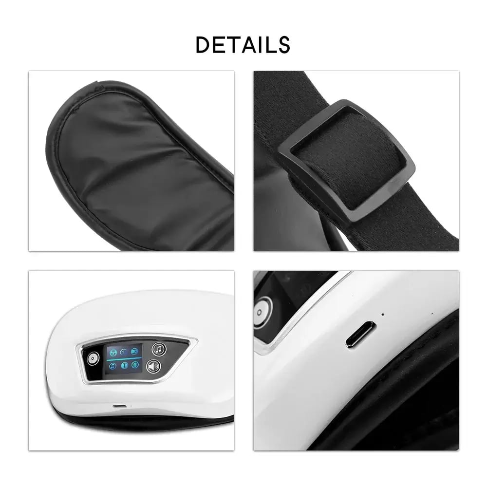Air Pressure Eye Massager with Integrated Speaker