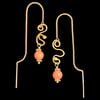 SWIRL CORAIL - String Earrings