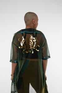 Image 1 of Kiku Chrysanthemum Holographic Mesh Shirt