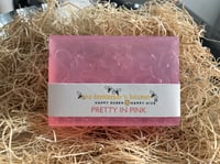 Image 1 of Pretty In Pink Honeybee Glycerin Body Bar