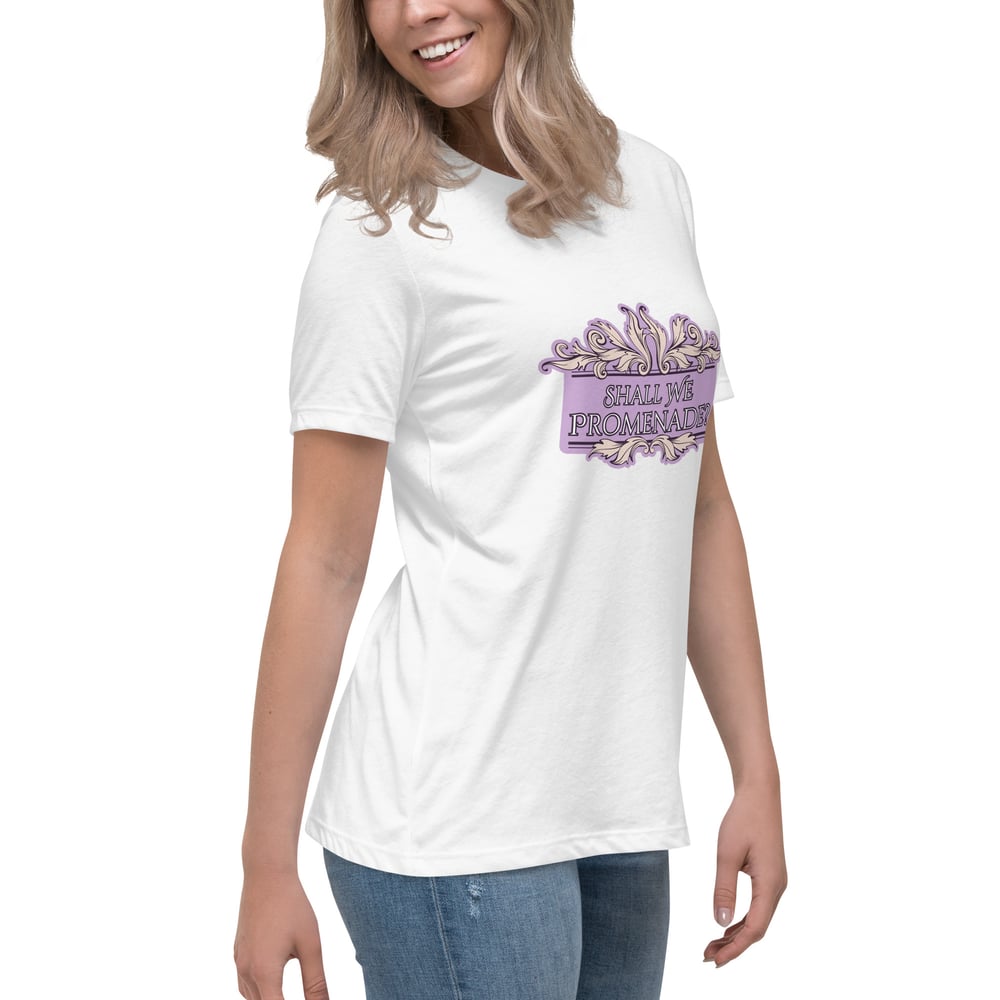 Image of Women's Relaxed T-Shirt shall we promenade bridgerton inspired 