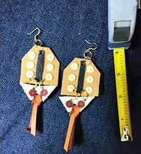 Image 2 of Leather earrings with tassel 