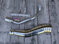 Image 1 of GY6 GP Curved Race Exhaust