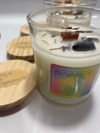 Image 2 of Candles with herbs + crystals