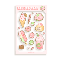 Image 1 of Sakura Cafe | Transparent Sticker Sheet