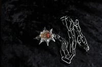 Image 2 of dead good snail mushroom and bee wing spiky necklace