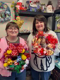 Image 3 of February 8th Adult Valentines Wreath Making Class   
