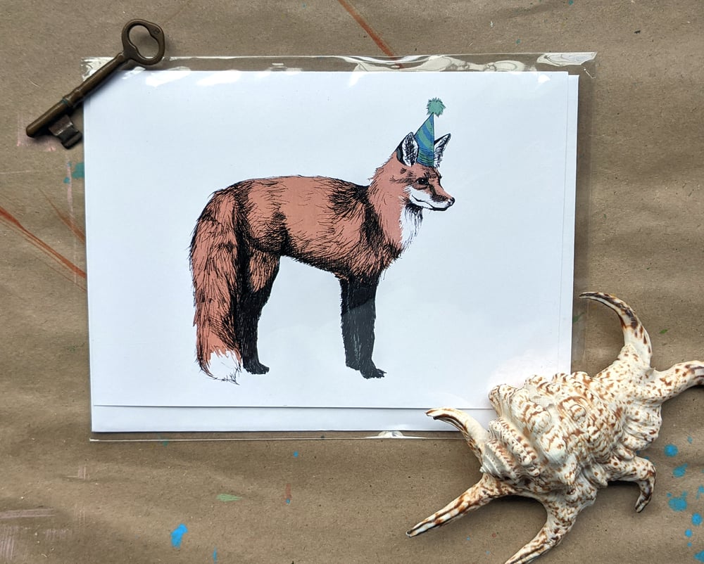Image of Birthday Fox Card