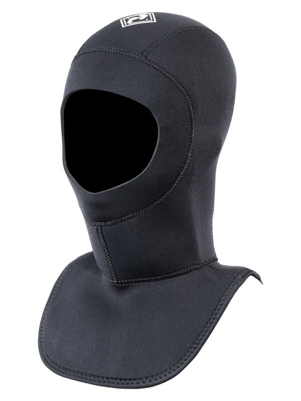 Image of Two bare feet wetsuit hood dive / surf 